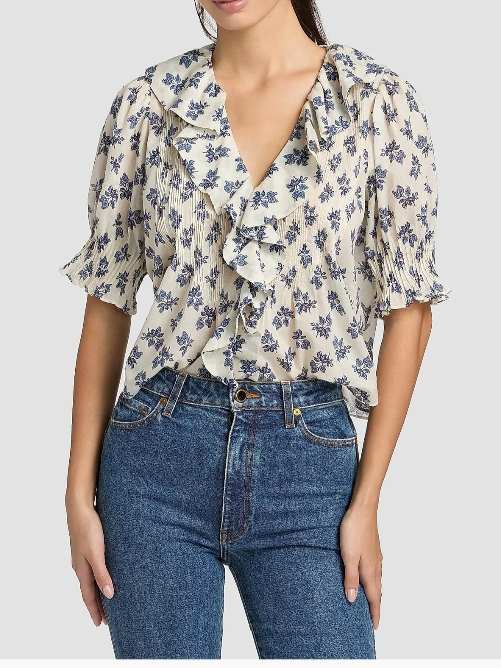 NWT DÕEN Henri Organic Cotton Voile Top Size M